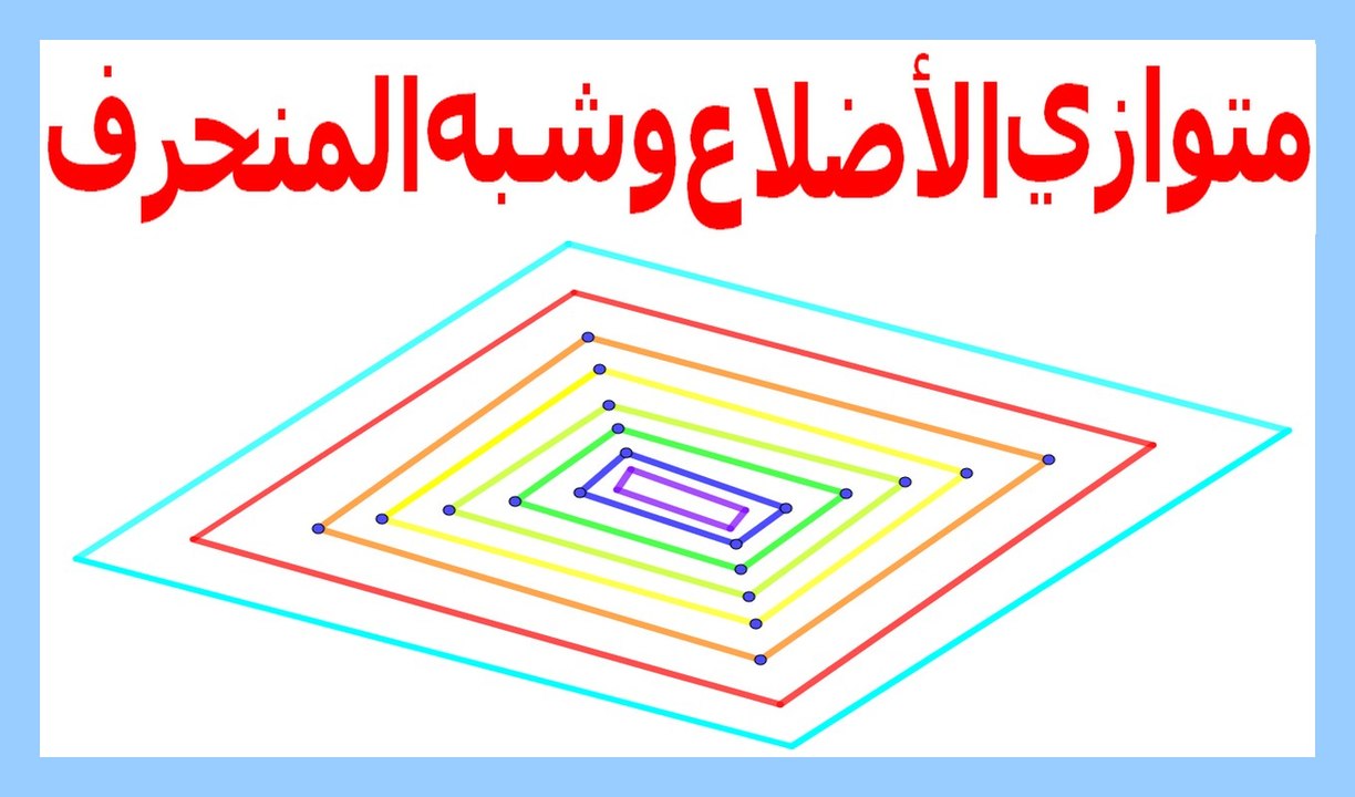 الرياضيات السادسة إبتدائي - متوازي الأضلاع وشبه المنحرف  تمرين1