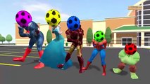 Learn colors with Hulk vs Joker color Balls Finger family Nursery Rhymes for Kids 3d