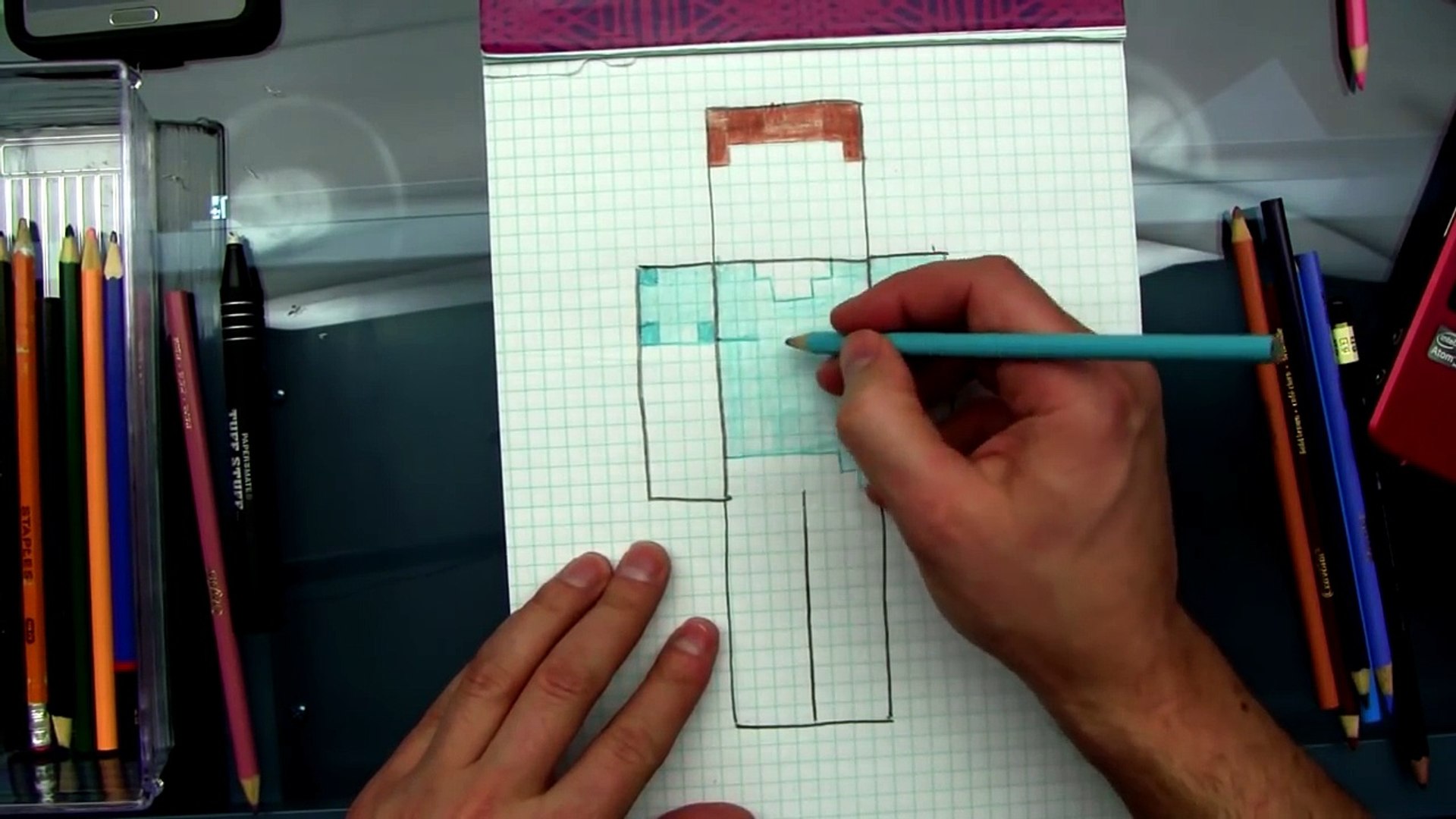 How To Draw Herobrine From Minecraft 影片 Dailymotion