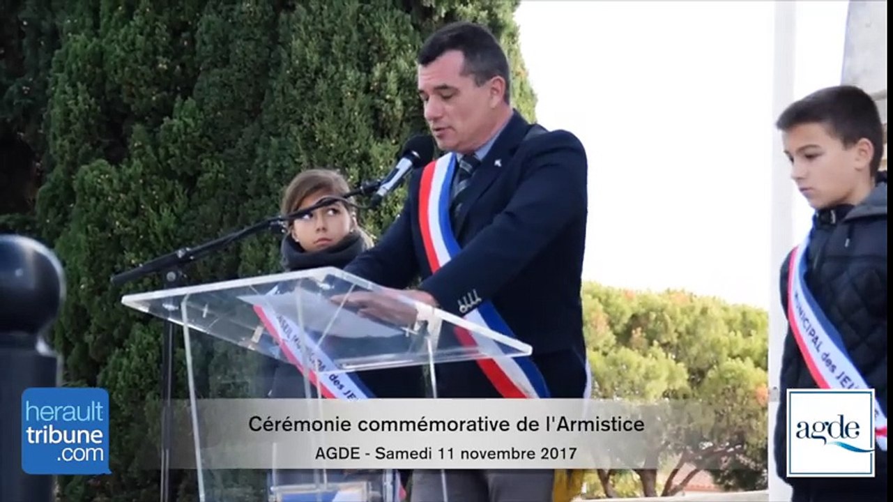 CÉRÉMONIE DU 11 NOVEMBRE EN AGDE - ARMISTICE DE 1918