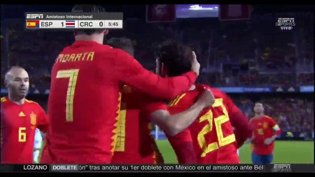 Jordi Alba Goal HD - Spain 1 - 0 Costa Rica - 11.11.2017 (Full Replay)