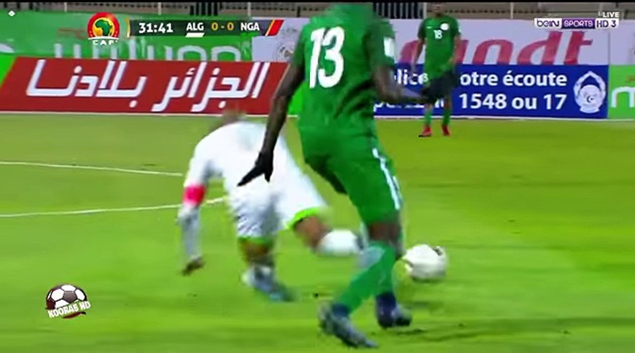 ملخص مباراة الجزائر ونيجيريا 1-1 تعليق حفيظ درا...