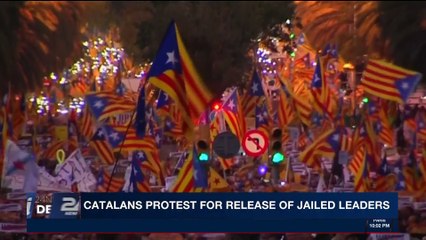 i24NEWS DESK | Catalans protest for release of jailed leaders | Saturday, November 11th 2017