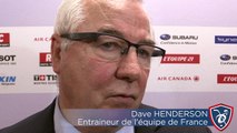 EIHC. France - Lettonie, la réaction de Dave Henderson