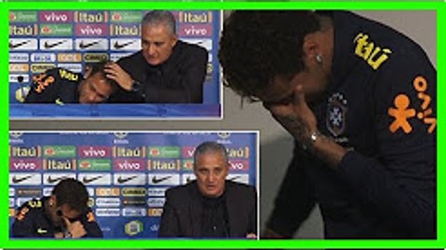 Neymar breaks down in tears and walks out of press conference as Brazil coach Tite defends PSG star