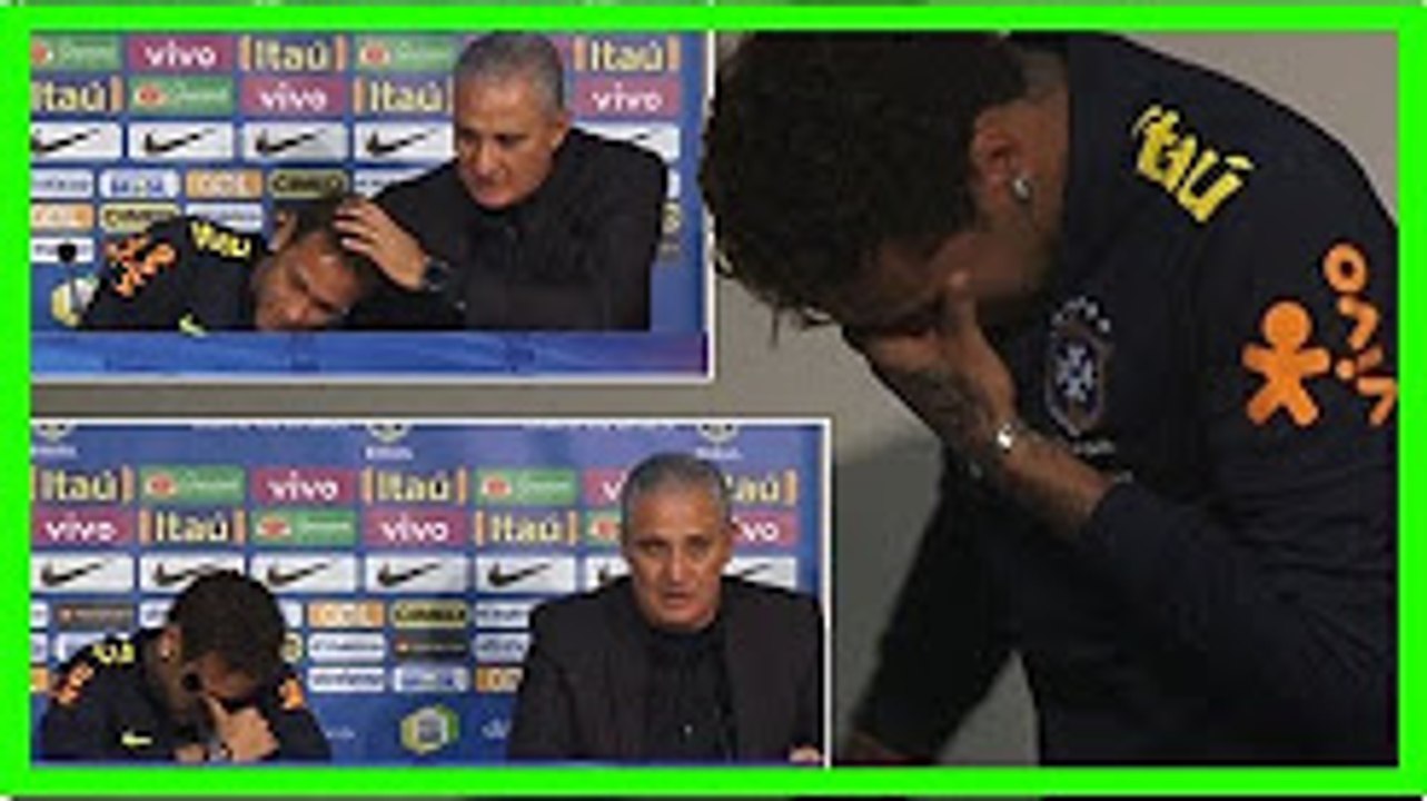 Neymar breaks down in tears and walks out of press conference as Brazil coach Tite defends PSG star