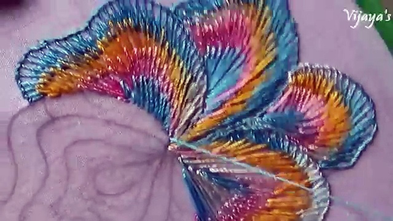 Hand Embroidery Designs # 141 - Long & short blanket design