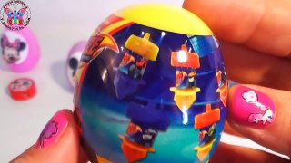8 huevos sorpresa de dibujos de Ladybug PJ masks Masha y el oso Barbie pato Donald transformers 2017
