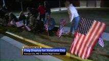 High School Students Place 1,000 American Flags at Their School in Honor of Local Veterans