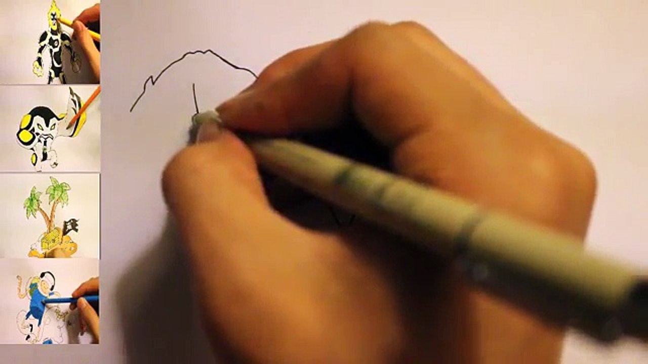 How To Draw Four/4 Arms From Ben 10 Alien Force|Step By Step