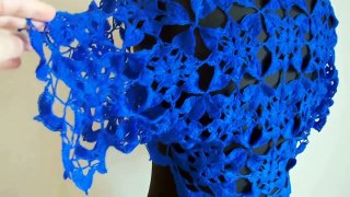 How to crochet blue shrug bolero free pattern tutorial by marifu6a