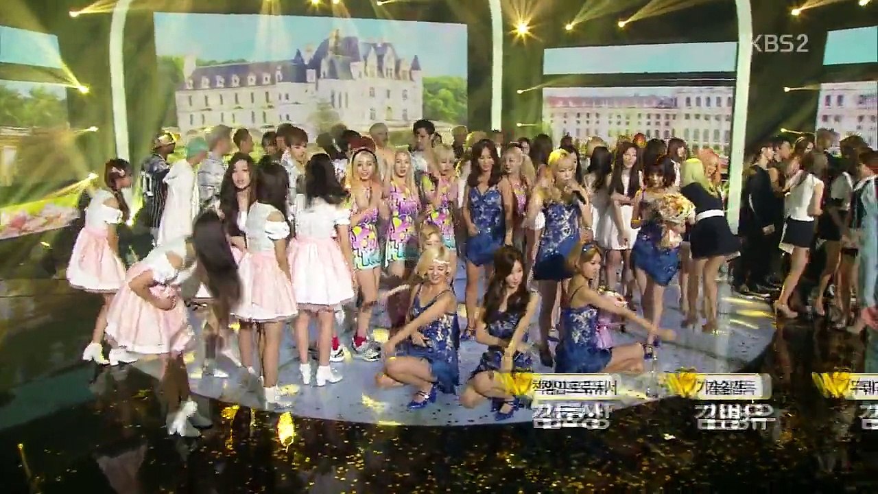 150904 Music Bank 少女时代 Lion heart win 1位受赏◆