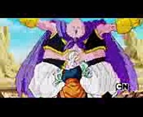 Gohan acerta um chute em majin boo (dragonball kai dublado)