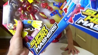 Marvel Superhero Mashers Iron Man vs Hulk vs Loki Avengers Toys Brinquedos. Review em Português