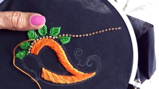 Hand embroidery designs .Aari style embroidery for ghagras, dresses, sarees and blouses.