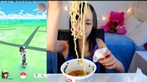 Mom deleted Pokemon Go Game/Tempura Udon(noodles) Soup ramen ASMR MukBang #16 (soft spoken) 우동 うどん