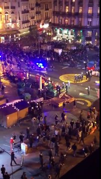 Echauffourées à Bruxelles causés par des supporters du Maroc pour la coupe du monde de football 2018
