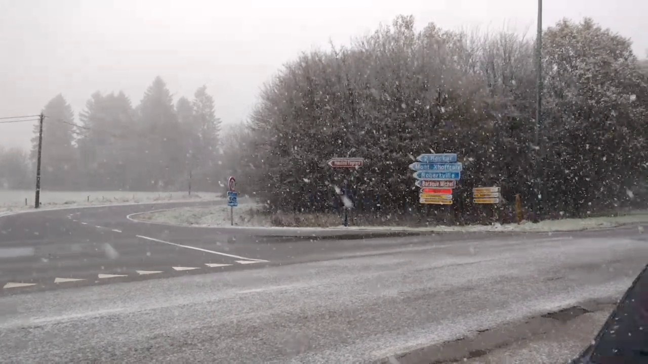 Les premiers flocons sont tombés dans les Fagnes ce 12 novembre 2017