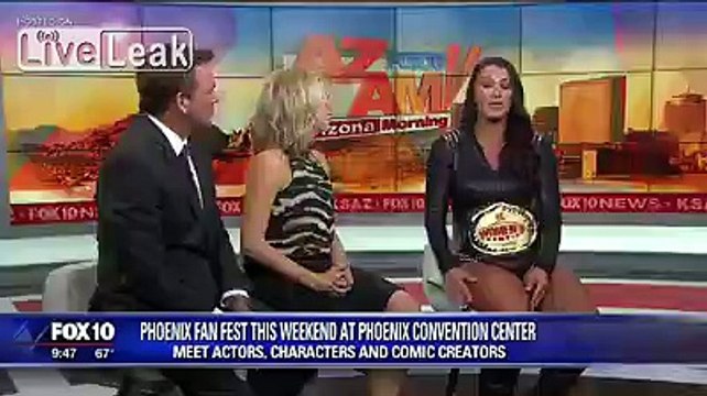 Female wrestler beats up news anchor after he calls wrestling fake