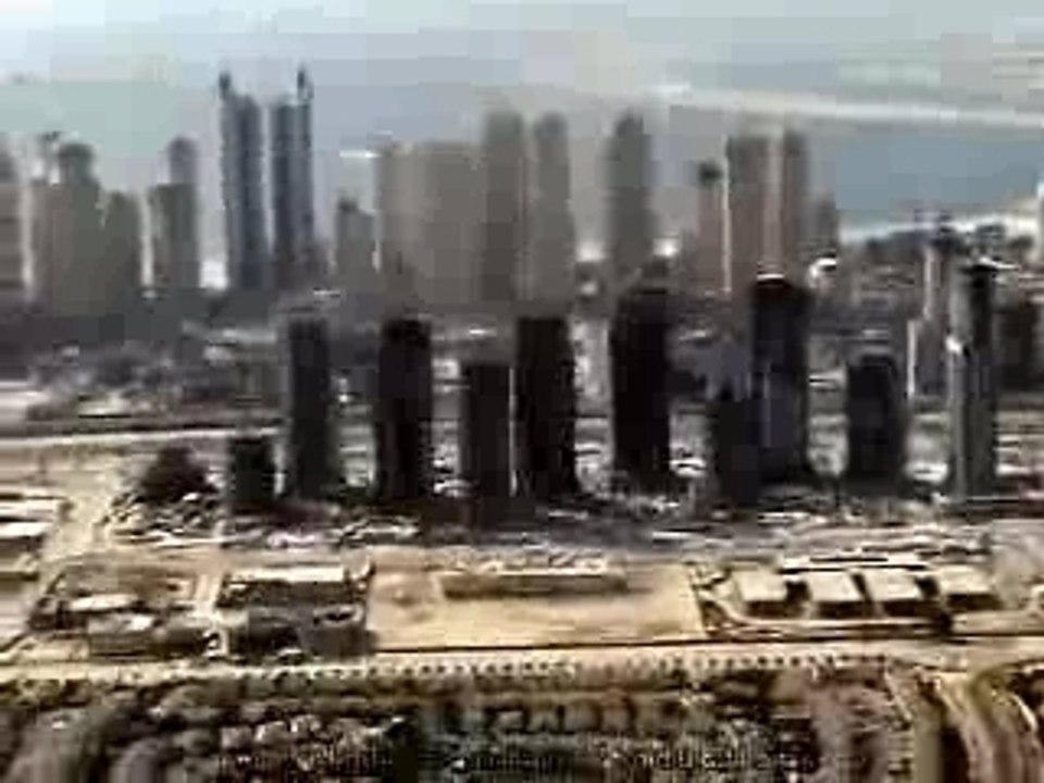 helicopter view over Dubai