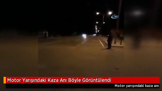 Motor Yarışındaki Kaza Anı Böyle Görüntülendi