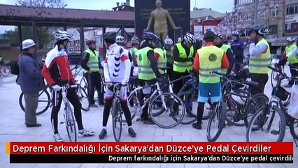 Deprem Farkındalığı İçin Sakarya'dan Düzce'ye Pedal Çevirdiler