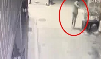 Kediye ateş ederken böyle görüntülendi