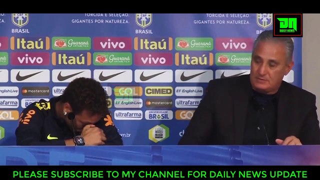 Neymar Crying after manager Tite defends him after Brazil win