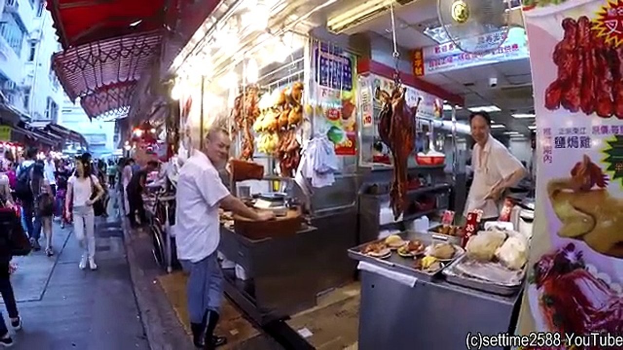 Hong Kong Street Food. Chickens, Ducks, Pigs, Chopped and Sliced