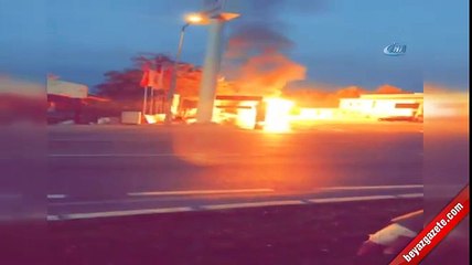 Denizli'de petrol istasyonunda patlama