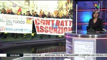 Italianos protestan contra políticas de la OTAN y la UE