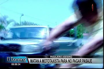 SMP: pasajero asesina a mototaxista para no pagar pasaje