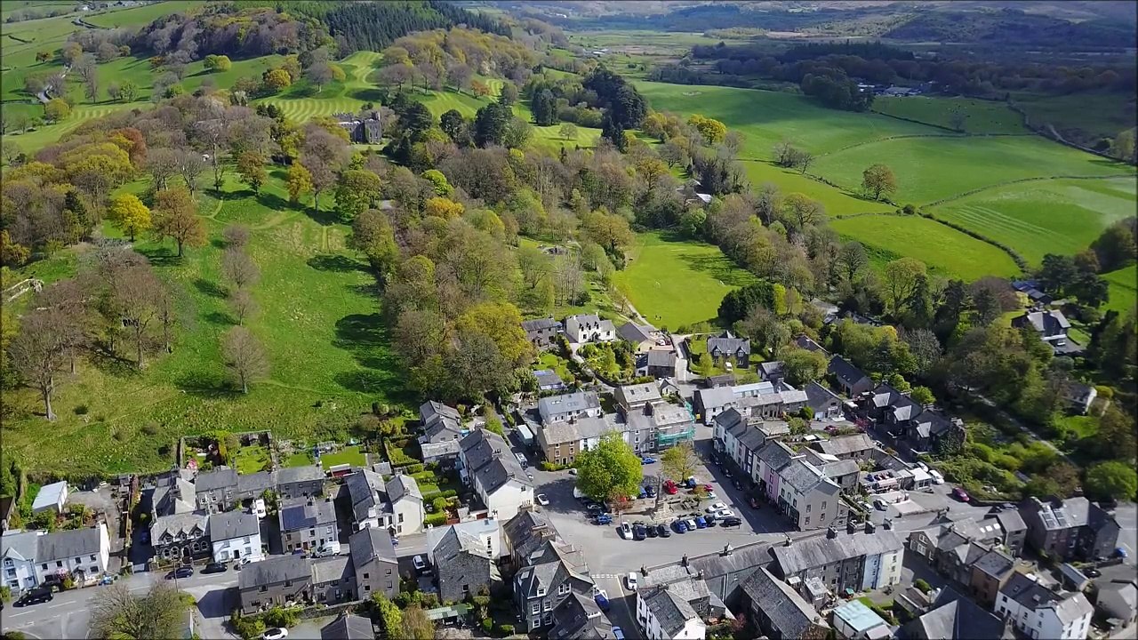 Broughton-in-Furness, Lake District. Amazing HD drone footage