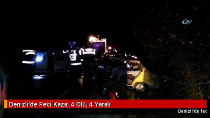 Denizli'de Feci Kaza: 4 Ölü, 4 Yaralı