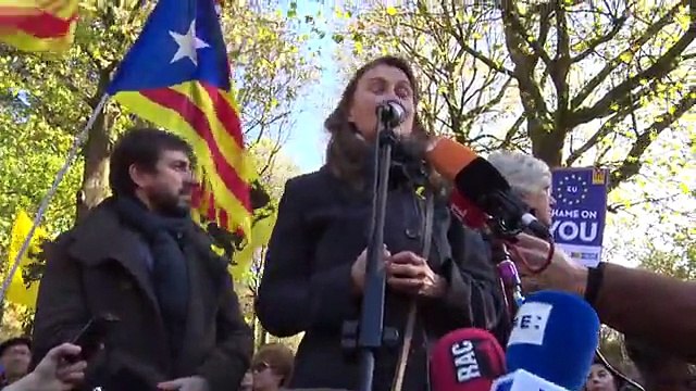 Els consellers a Brussel·les prenen part en un acte públic