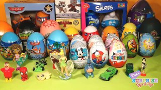 35 SURPRISE EGGS Ovos Surpresa - Kinder Surprise Spongebob Smurfs Barbie Mickey Mouse Disney Pixar