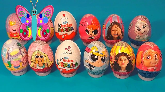 8 huevos sorpresa kinder de soy luna Masha y el oso Patrulla canina Angry birds para niños español