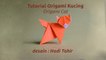 Cara Membuat Origami Kucing / How to Make Origami Cat