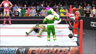 Avengers vs Power Rangers - Elimination Tag - WWE 2K16