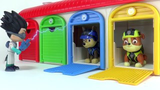 Paw Patrol Skye Saves Pups from PJ Masks Romeo with Pink Microwave Toy Learning Colors Toys Playtime