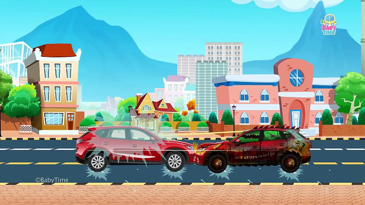 SUV Car War | Good Vs Evil | Scary Street Vehicles | Halloween Videos For Kids