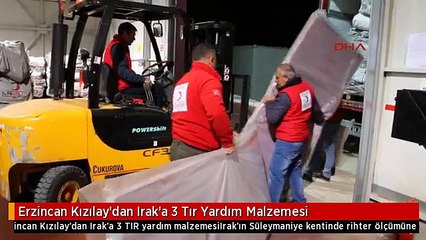 Erzincan Kızılay'dan Irak'a 3 Tır Yardım Malzemesi
