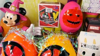 PLAY DOH Surprise Eggs Videos DCTC Halloween Special Moofia Disney Marvel Vinylmation Simpsons Toys