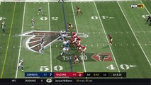 Dallas Cowboys defensive tackle David Irving powers through to tackle Atlanta Falcons running back Tevin Coleman in backfield