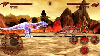 Dino Fight: T-Rex Vs. Ankylosaurus Vs. Triceratops Vs. Velociraptor | Eftsei Gaming