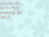igadgitz Pu Leder Tasche Schutzhülle Etui Case Hülle in Pink Rosa für Samsung Galaxy Tab