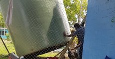 Water Tanks Destroyed and Removed From Abandoned Manus Island Detention Centre