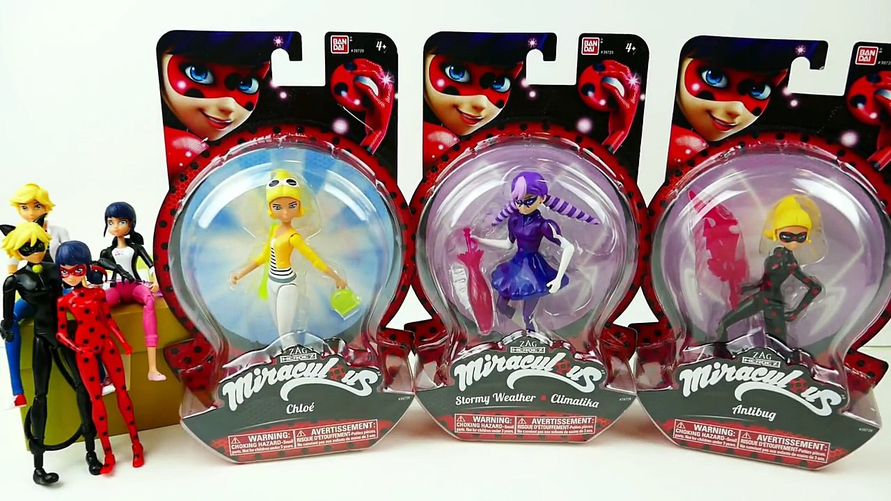 Compilation - Miraculous Ladybug Toys - Full Set Action Figures Marinette Adrien Chloe Antibug