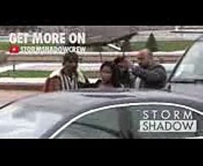 EXCLUSIVE - Nicki Minaj arrives at Haider Ackermann Fashion Show wearing only pasties