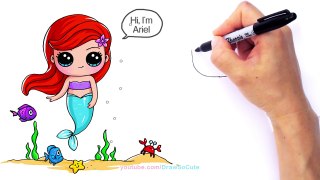 How to Draw Little Mermaid Ariel Easy